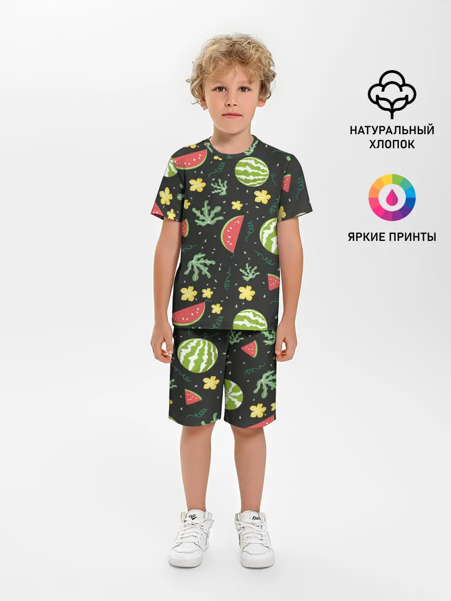 Детская пижама с шортами / Арбузики