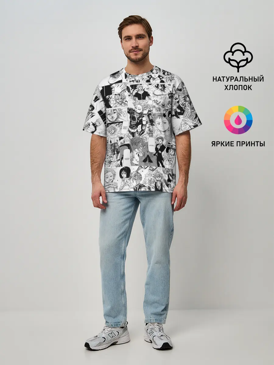 Мужская футболка оверсайз / Семь смертных грехов