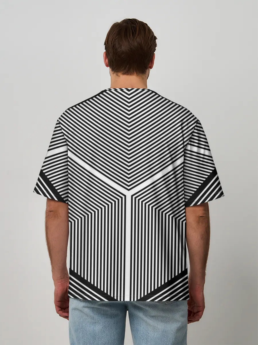 Мужская футболка оверсайз / Полосы