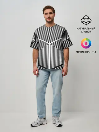 Мужская футболка оверсайз / Полосы