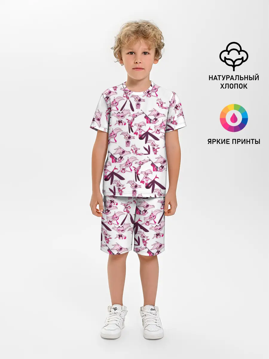 Детская пижама с шортами / Hazbin Hotel: Angel Dust