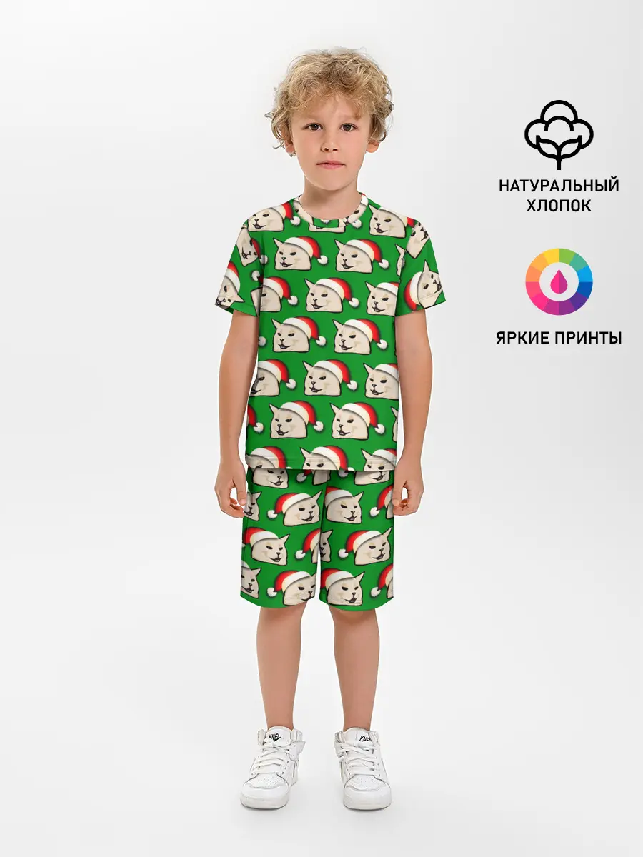 Детская пижама с шортами / woman yelling at cat