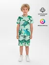 Детская пижама с шортами / Абстракция Черепахи Полигон