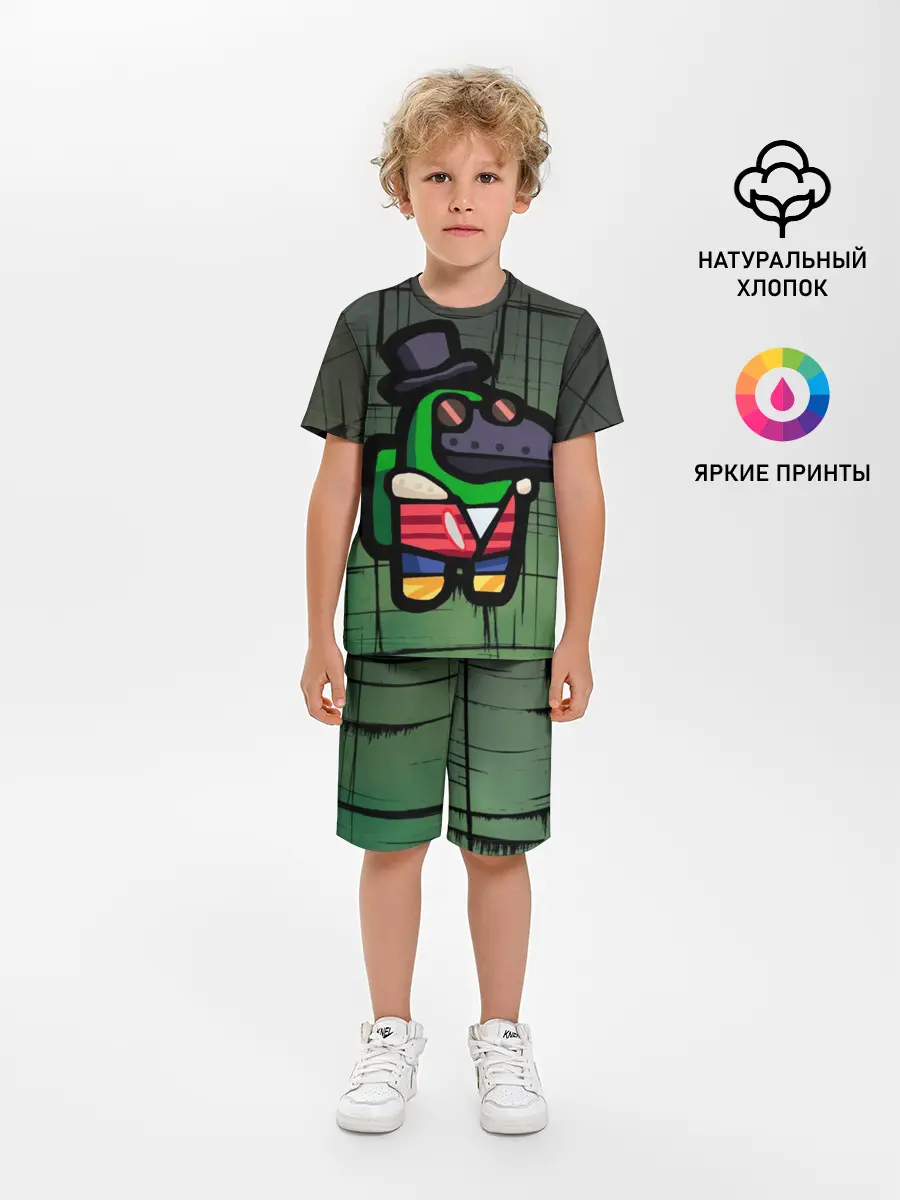 Детская пижама с шортами / Among Us
