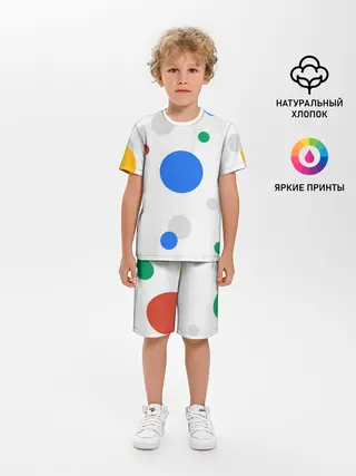 Детская пижама с шортами / Цветной горох