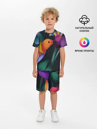 Детская пижама с шортами / Колибри