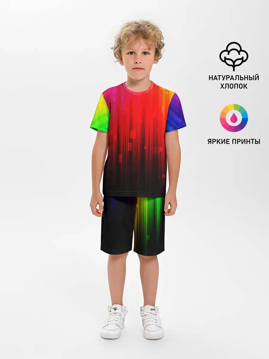 Детская пижама с шортами / АБСТРАКТНЫЕ КРАСКИ