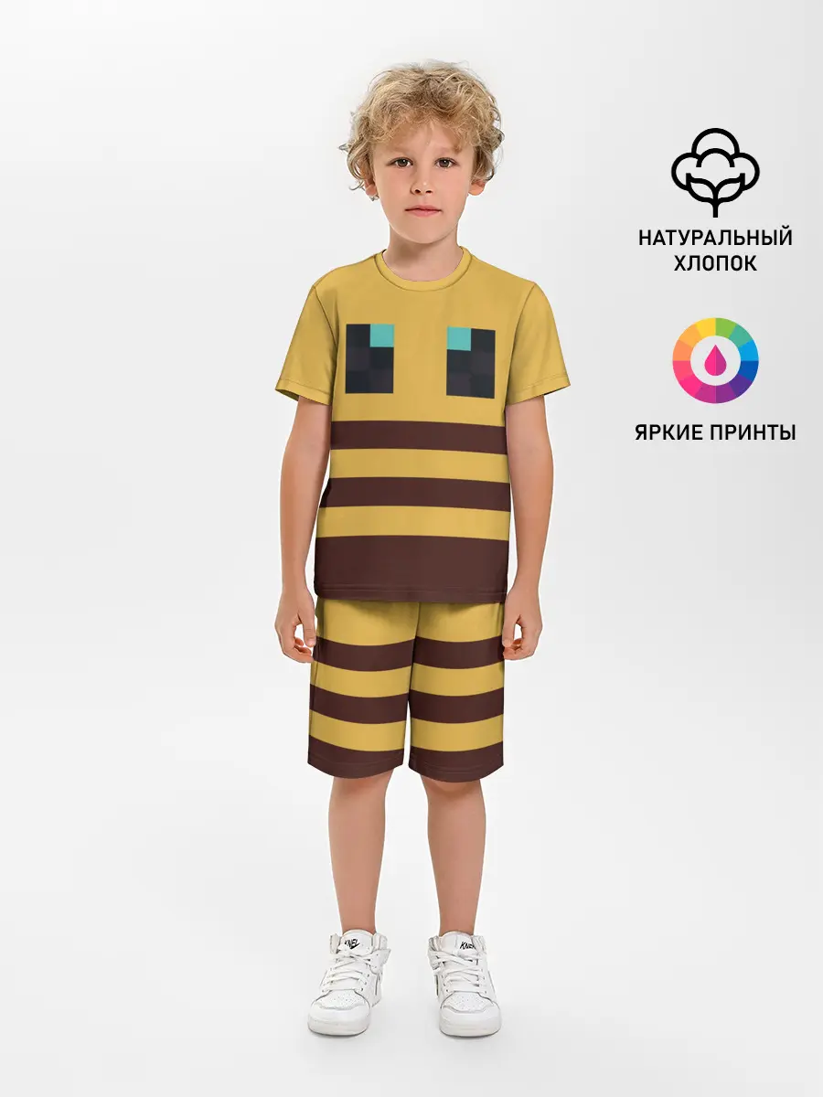 Детская пижама с шортами / Minecraft Bee