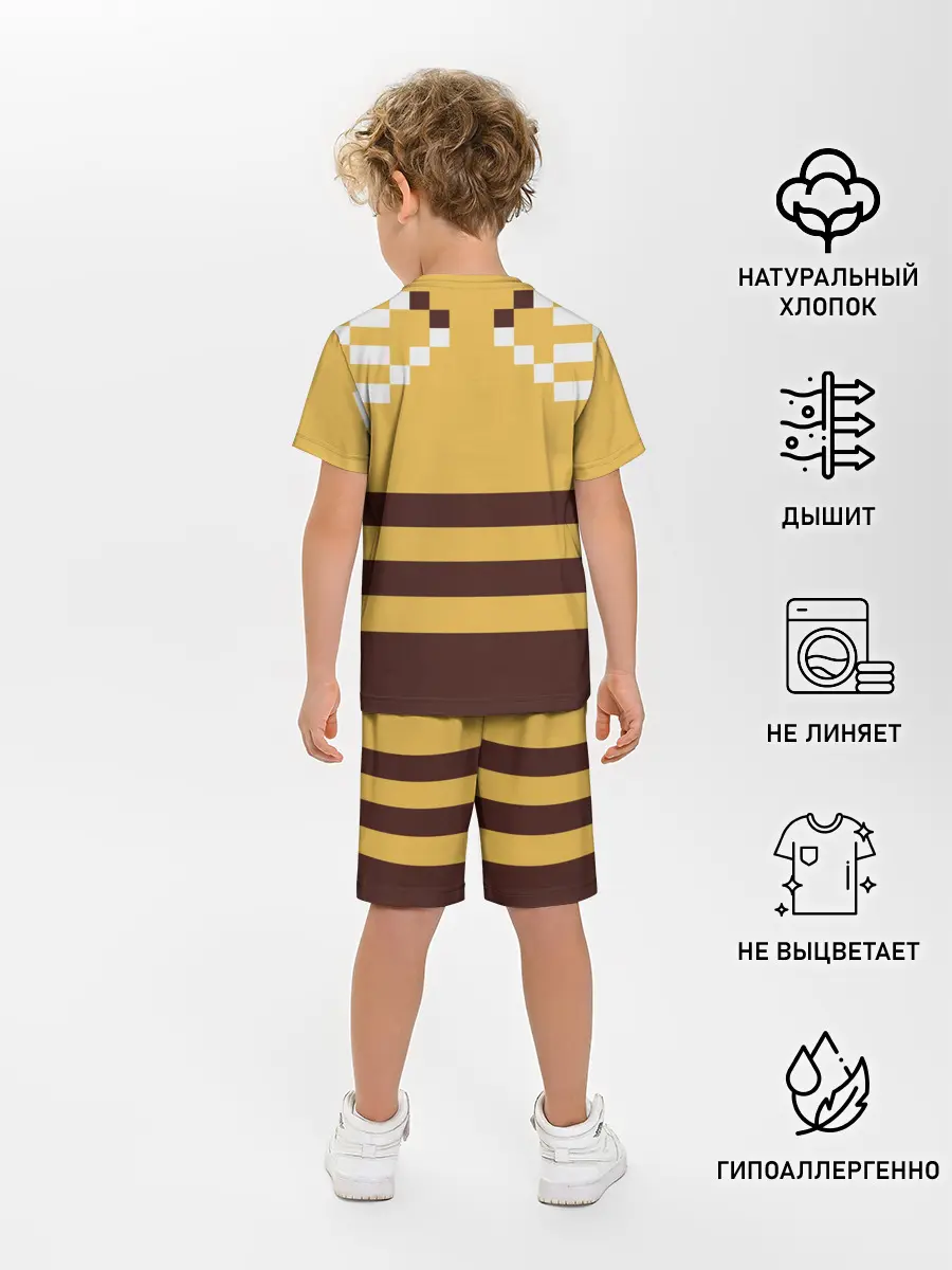 Детская пижама с шортами / Minecraft Bee