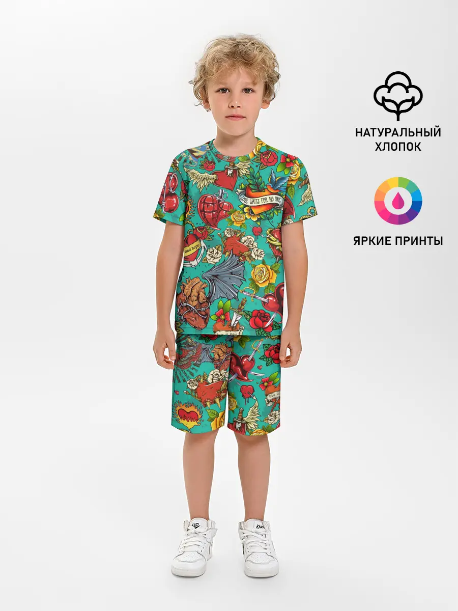 Детская пижама с шортами / Дела сердечные tattoo