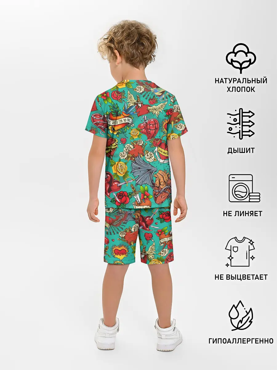 Детская пижама с шортами / Дела сердечные tattoo
