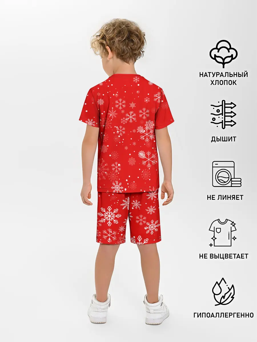 Детская пижама с шортами / FORTNITE НОВОГОДНИЙ.