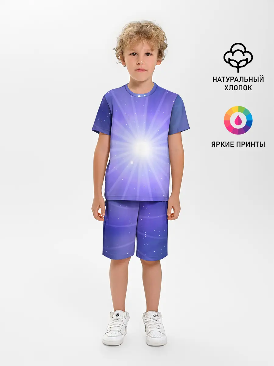 Детская пижама с шортами / Космос