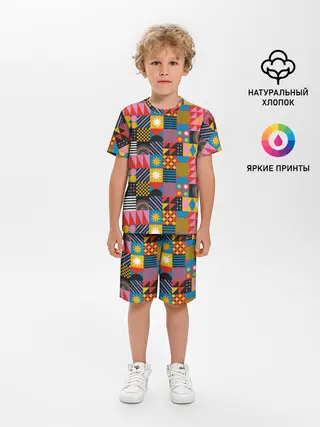 Детская пижама с шортами / Печворк. Мозаика.Настроение