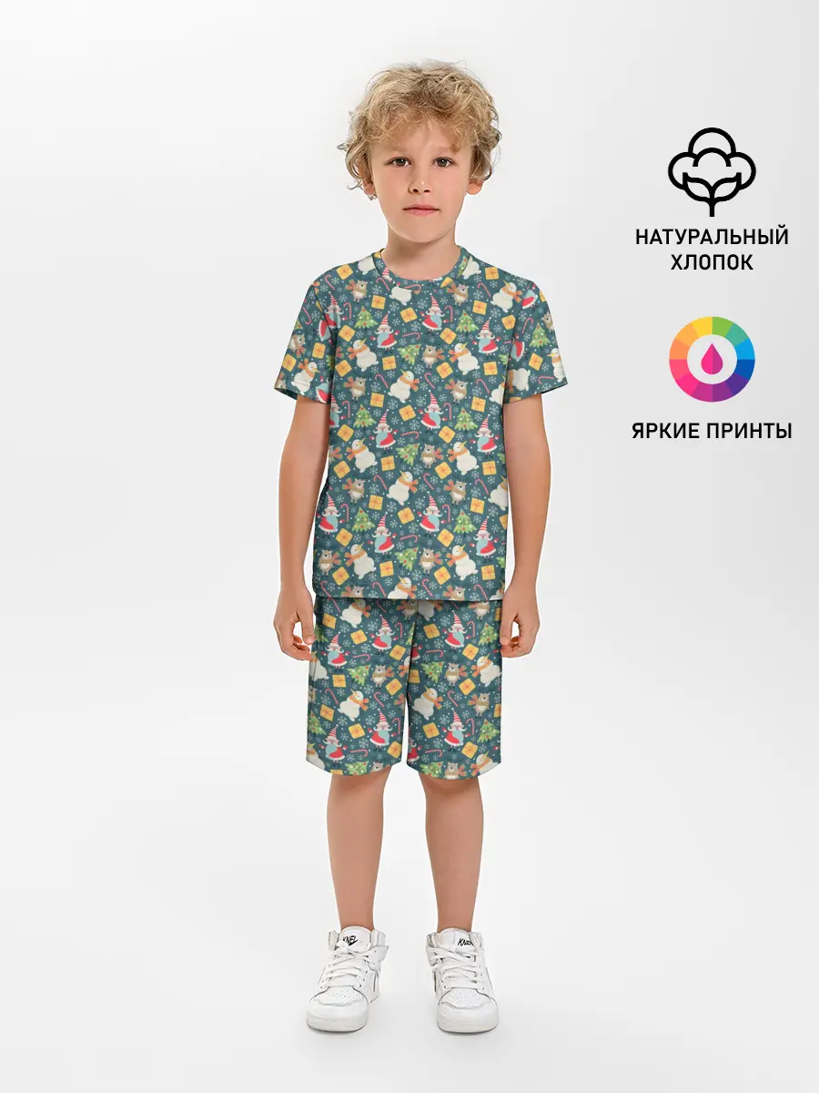 Детская пижама с шортами / С Новым Годом