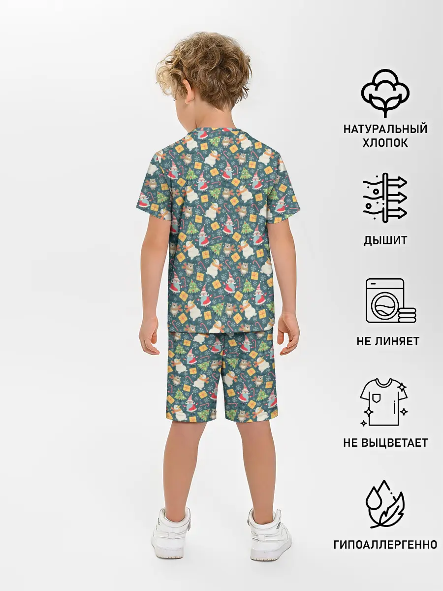 Детская пижама с шортами / С Новым Годом