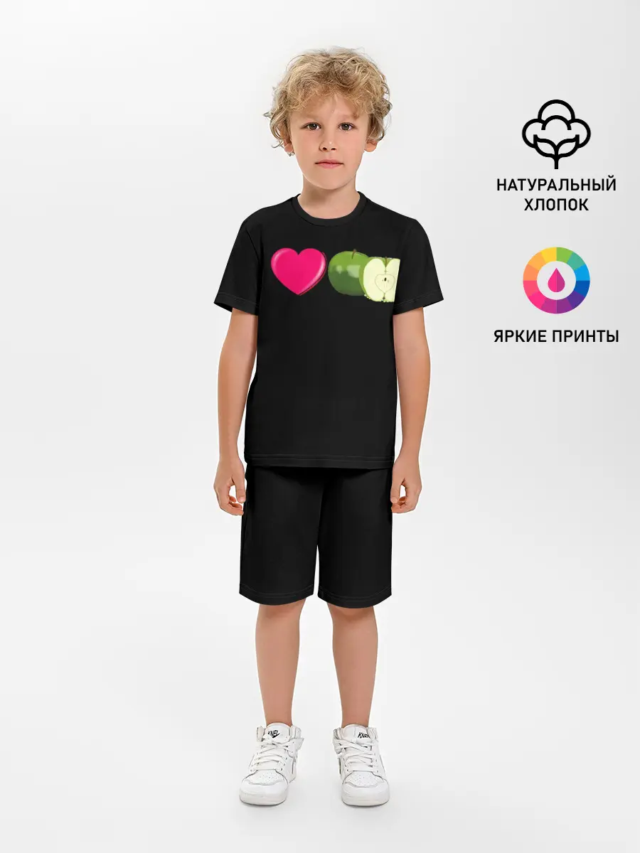 Детская пижама с шортами / I LOVE APPLE