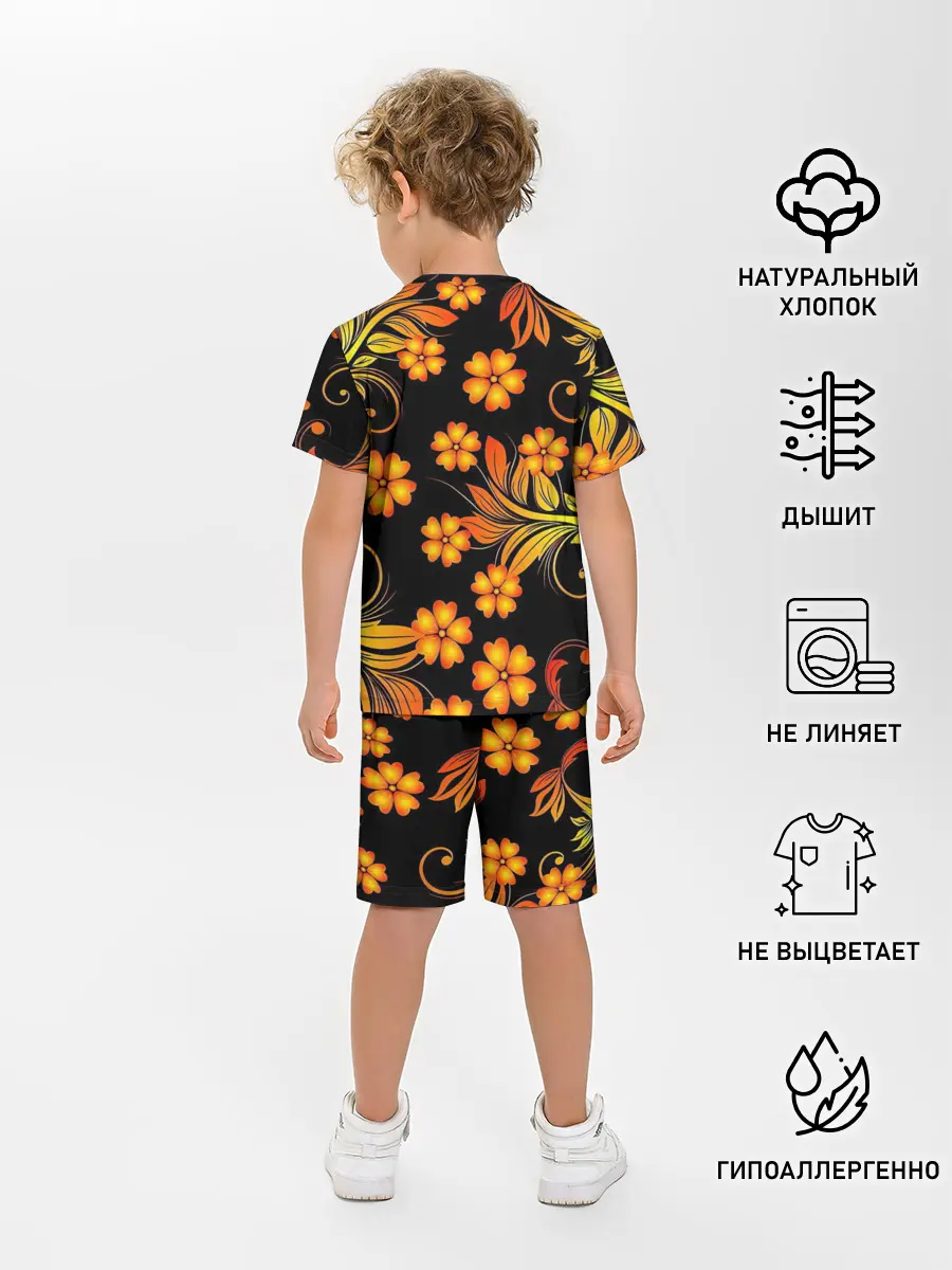 Детская пижама с шортами / Хохлома