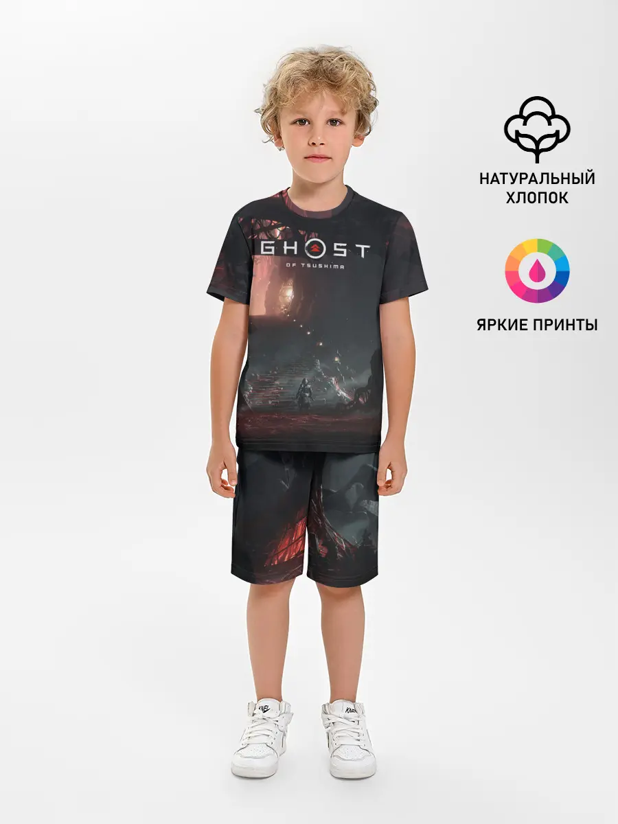 Детская пижама с шортами / Samurai | Ghost of Tsushima