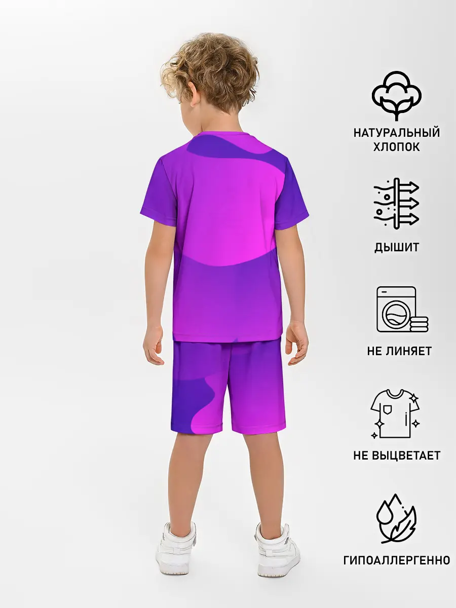 Детская пижама с шортами / НЕОНОВАЯ ГЕОМЕТРИЯ