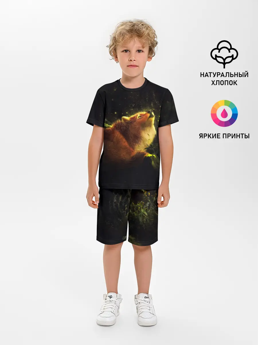 Детская пижама с шортами / Лисица