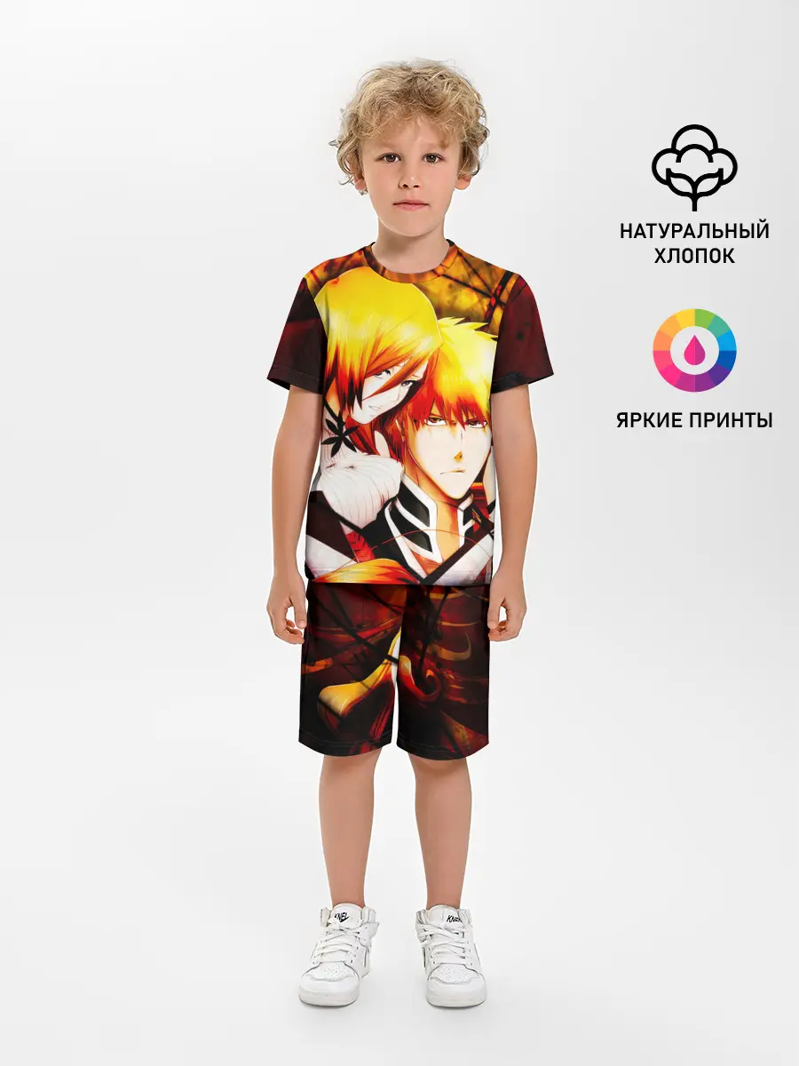 Детская пижама с шортами / Ичиго Куросаки и Орихиме Иноуэ