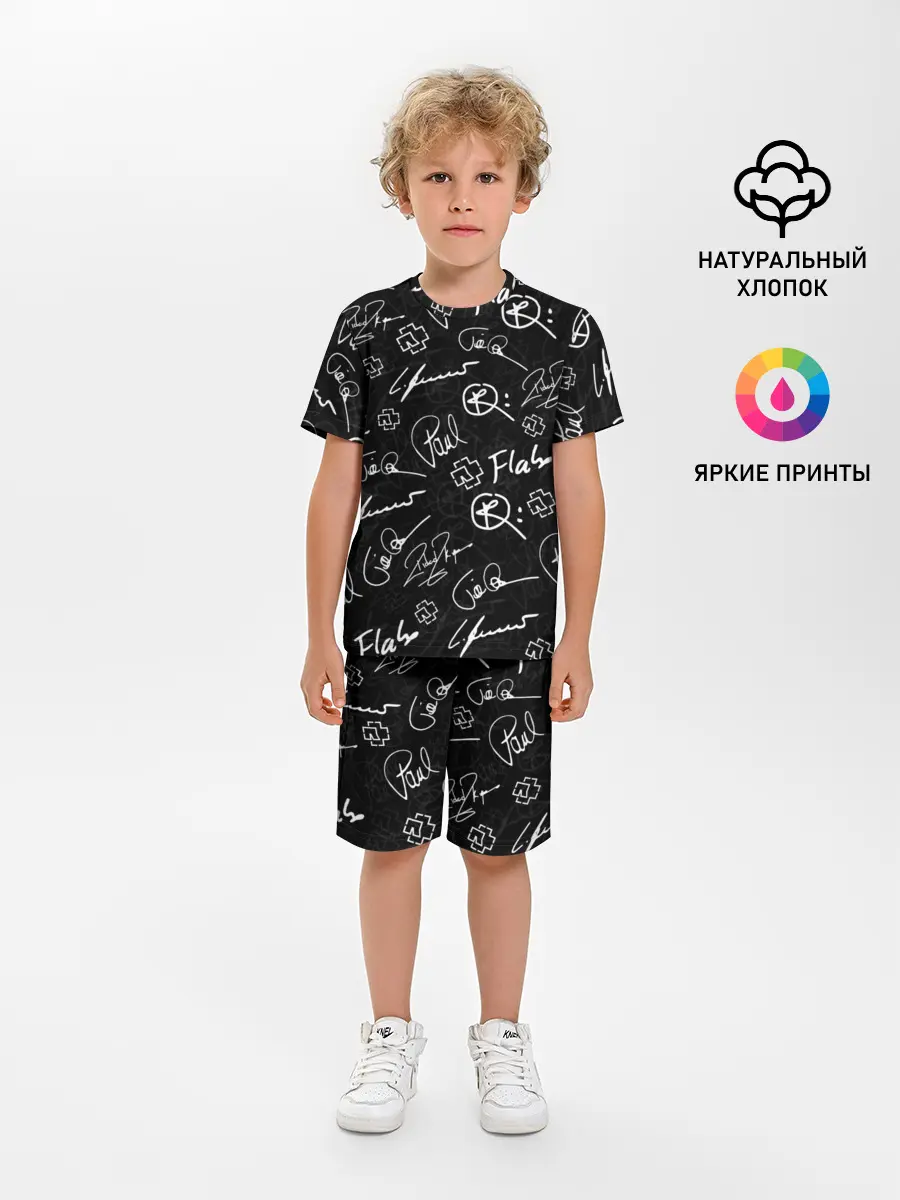 Детская пижама с шортами / RAMMSTEIN АВТОГРАФЫ | РАМШТАЙН