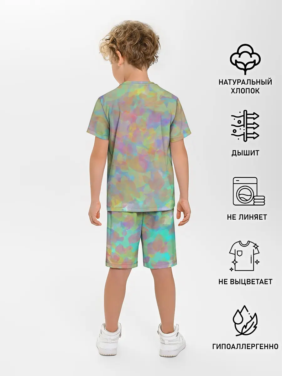 Детская пижама с шортами / Цветные лепестки