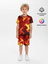 Детская пижама с шортами / Огненная лава