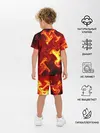 Детская пижама с шортами / Огненная лава