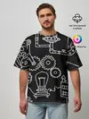 Мужская футболка оверсайз / Стиль стимпанк