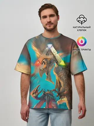 Мужская футболка оверсайз / Ark Survival | АРК СУРВИВАЛ