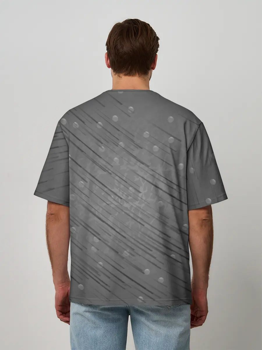 Мужская футболка оверсайз / Акула