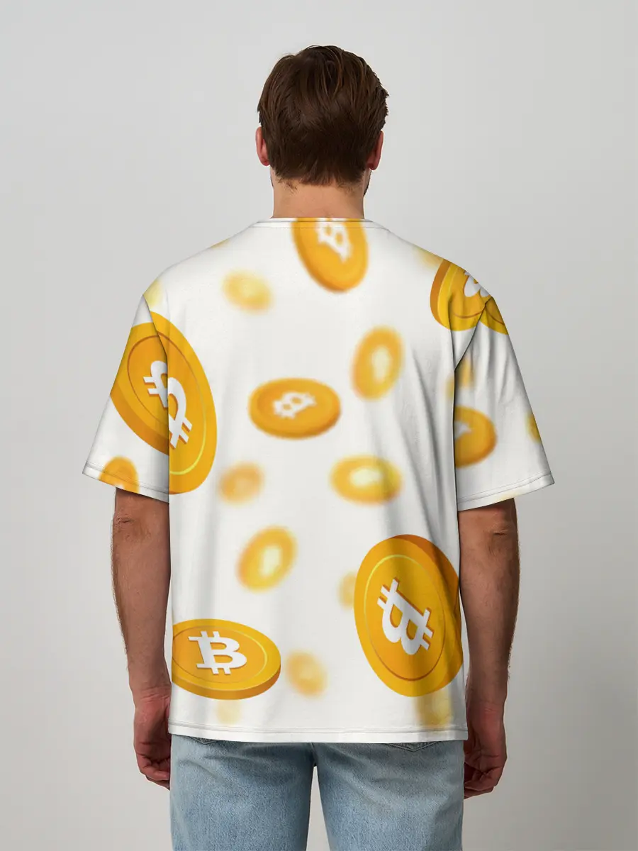 Мужская футболка оверсайз / BITCOIN КРИПТОВАЛЮТА | CRYPTOCURRENCIES