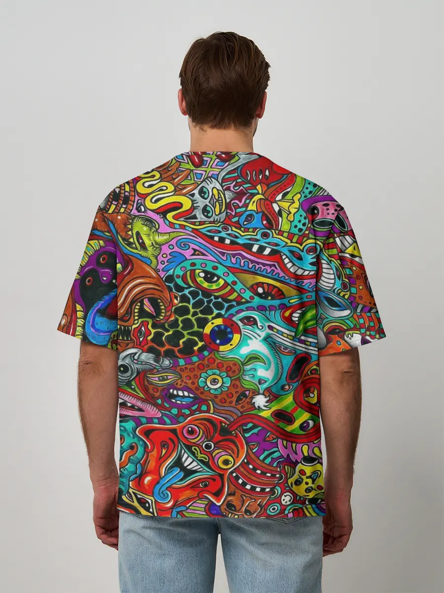Мужская футболка оверсайз / Психоделика