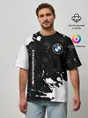 Мужская футболка оверсайз / BMW / БМВ