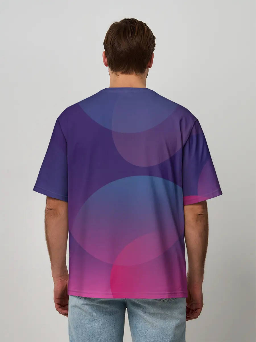 Мужская футболка оверсайз / Тоторо выглядывает