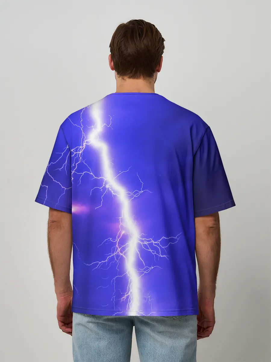 Мужская футболка оверсайз / NEON ELECTRIX