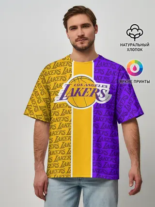 Мужская футболка оверсайз / LA LAKERS