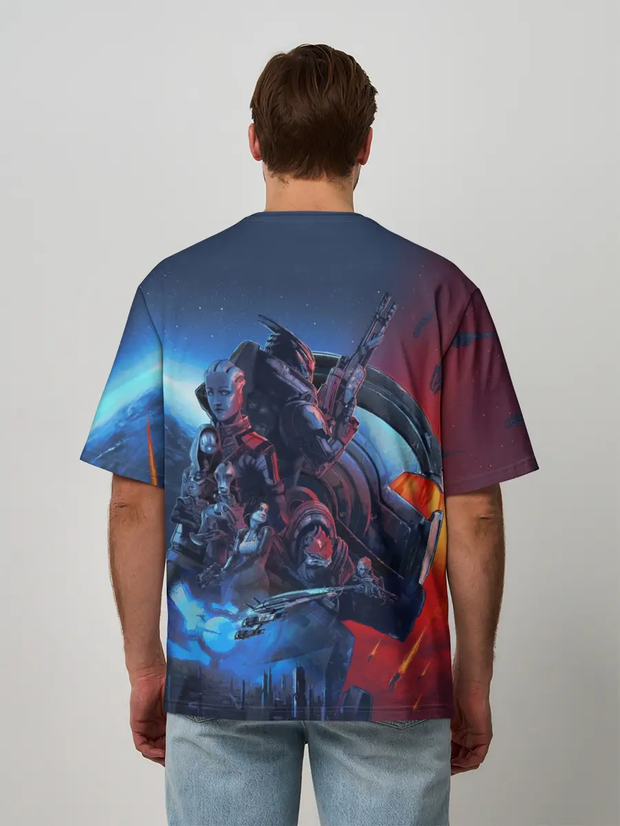 Мужская футболка оверсайз / Mass EFFECT Legendary ed