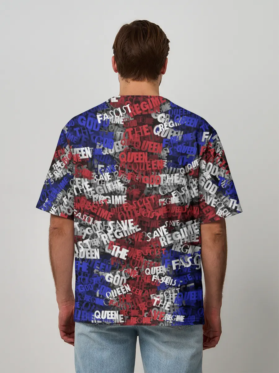 Мужская футболка оверсайз / God Save the Queen!