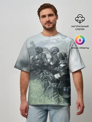 Мужская футболка оверсайз / Halo 2