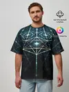 Мужская футболка оверсайз / CYBERWORLD ABSTRACT