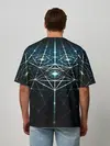 Мужская футболка оверсайз / CYBERWORLD ABSTRACT