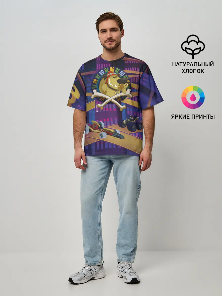 Мужская футболка оверсайз / Muttley HE HE HE