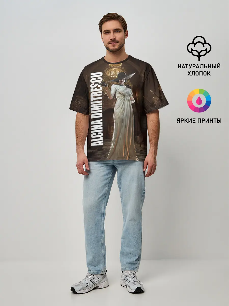 Мужская футболка оверсайз / Леди Альсина Димитреску