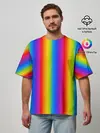 Мужская футболка оверсайз / Color gradient