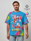 Мужская футболка оверсайз / Sonic