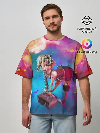 Мужская футболка оверсайз / Tiny Tina and the bomb