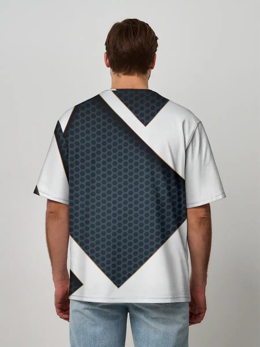 Мужская футболка оверсайз / Mass Effect N7